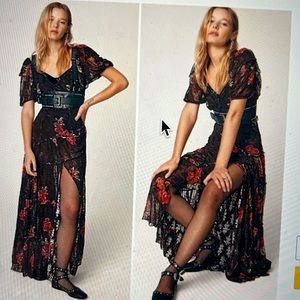 Free People Hollis Maxi dress in Coca Cola M